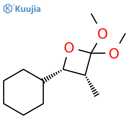 Oxetane, 4-cyclohexyl-2,2-dimethoxy-3-methyl-, (3R,4S)-rel- structure