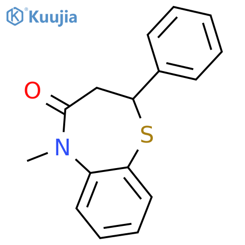 1,5-Benzothiazepin-4(5H)-one, 2,3-dihydro-5-methyl-2-phenyl- structure