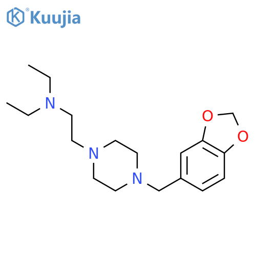 1-Piperazineethanamine, 4-(1,3-benzodioxol-5-ylmethyl)-N,N-diethyl- structure