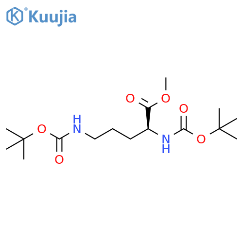 methyl (2S)-2,5-bis({[(tert-butoxy)carbonyl]amino})pentanoate structure