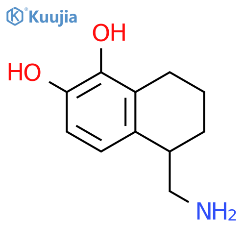 1,2-Naphthalenediol, 5-(aminomethyl)-5,6,7,8-tetrahydro- structure