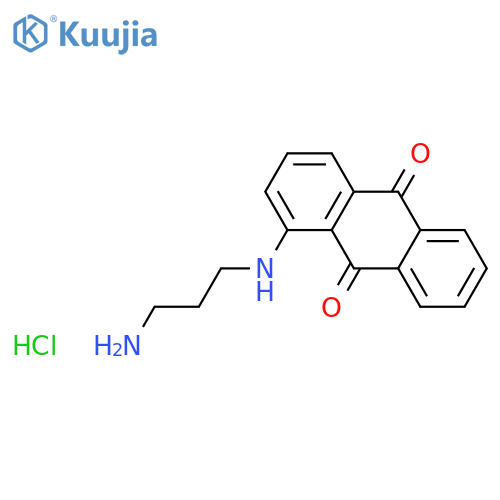 9,10-Anthracenedione,1-[(3-aminopropyl)amino]-, hydrochloride (1:1) structure