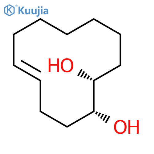 5-Cyclododecene-1,2-diol, (1R*,2R*,5Z)- structure