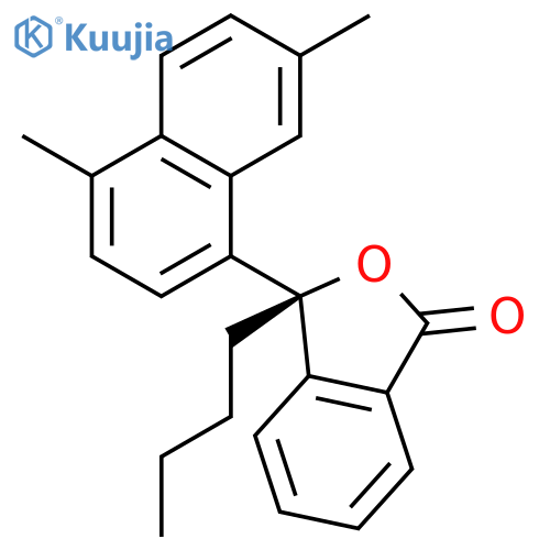 1(3H)-Isobenzofuranone, 3-butyl-3-(4,7-dimethyl-1-naphthalenyl)-, (S)- structure