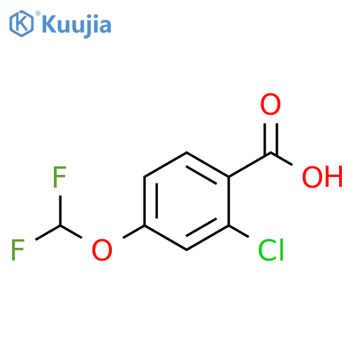 2-chloro-4-(difluoromethoxy)benzoic acid structure