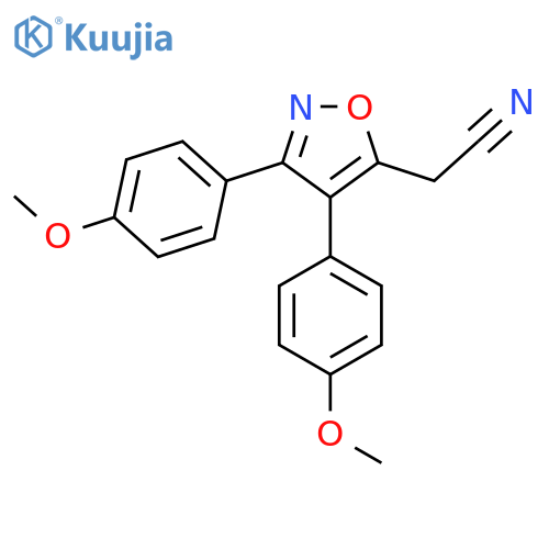 5-Isoxazoleacetonitrile, 3,4-bis(4-methoxyphenyl)- structure