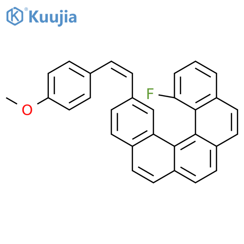 Dibenzo[c,g]phenanthrene, 11-fluoro-9-[2-(4-methoxyphenyl)ethenyl]- structure