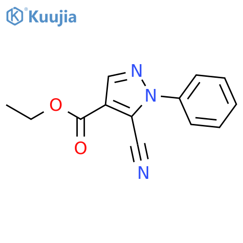 Ethyl 5-cyano-1-phenyl-1H-pyrazole-4-carboxylate structure