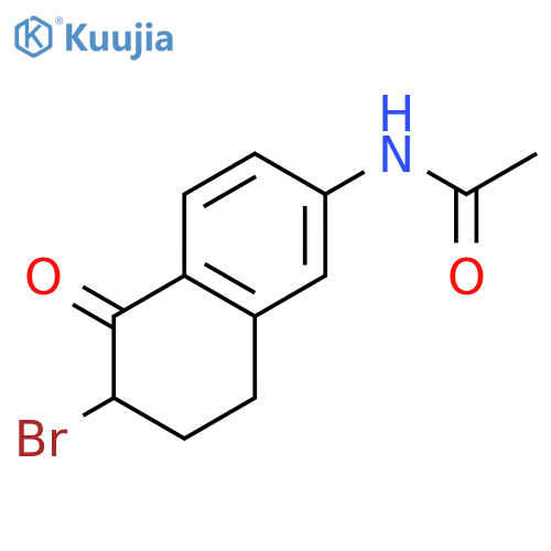 Acetamide, N-(6-bromo-5,6,7,8-tetrahydro-5-oxo-2-naphthalenyl)- structure