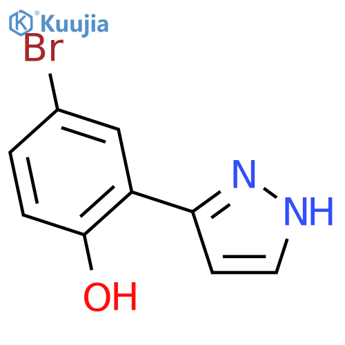 4-Bromo-2-(1H-pyrazol-3-yl)phenol structure