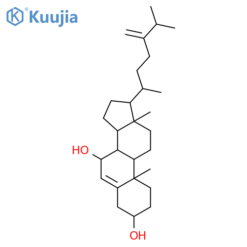 (3beta,7alpha)-Ergosta-5,24(28)-diene-3,7-diol structure