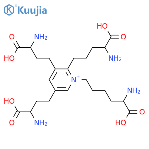 Pyridinium,2-[(4S)-4-amino-4-carboxybutyl]-1-[(5S)-5-amino-5-carboxypentyl]-3,5-bis[(3S)-3-amino-3-carboxypropyl]- structure