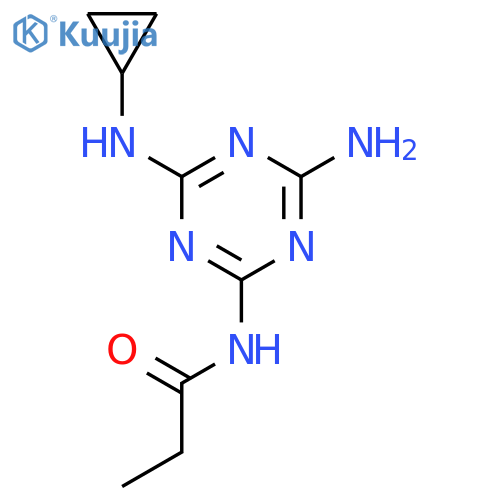 Propanamide, N-[4-amino-6-(cyclopropylamino)-1,3,5-triazin-2-yl]- structure