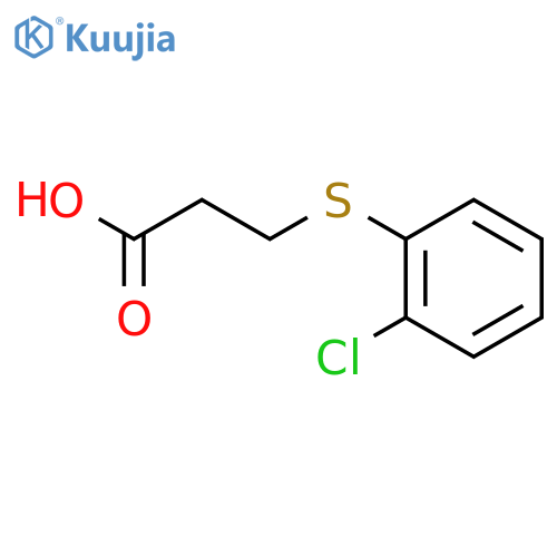 3-(2-chlorophenyl)sulfanylpropanoic Acid structure