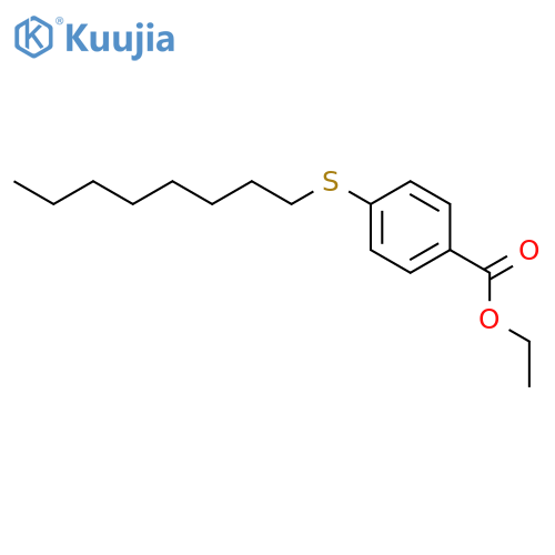 Benzoic acid, 4-(octylthio)-, ethyl ester structure