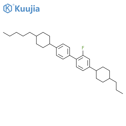 2-Fluoro-4-(trans-4-pentylcyclohexyl)-4-(trans-4-propylcyclohexyl)-1,1-biphenyl structure