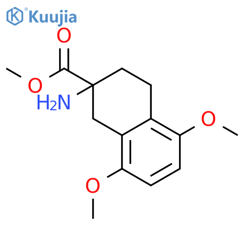 2-Naphthalenecarboxylic acid, 2-amino-1,2,3,4-tetrahydro-5,8-dimethoxy-, methyl ester, (R)- structure